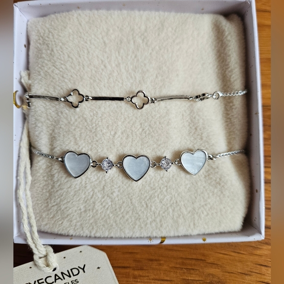 Arm Candy Heart & Clover adjustable Bracelet - Picture 7 of 12